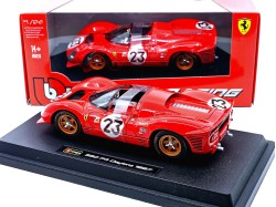 FERRARI - 330P4/P3 4.0L V12 SPIDER TEAM FERRARI SPA SEFAC N 23 WINNER 24h DAYTONA 1967 1:24 - červená - Bburago