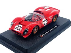 FERRARI - 330P4/P3 4.0L V12 SPIDER TEAM FERRARI SPA SEFAC N 23 WINNER 24h DAYTONA 1967 1:24 - red  - Bburago