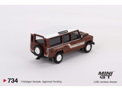Land Rover Defender 110 1985 County Station Wagon 1985 - Brown - 1:64 - Mini GT