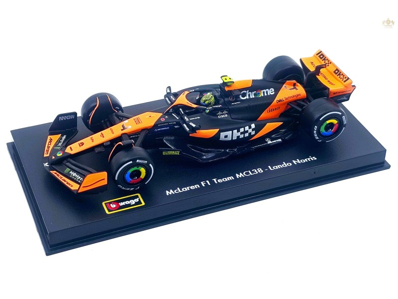 McLAREN F1 MCL38 N.4 WINNER MIAMI GP 2024 FIRST F1 VICTORY 1:43 – L. NORRIS - PILOT AND SHOWCASE - Bburago