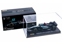 MERCEDES GP F1 W15 EQ PERFORMANCE AMG PETRONAS MOTORSPORT N.63  2024 1:43 – G. RUSSELL - PILOT AND SHOWCASE - Bburago