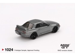 NISSAN SKYLINE GT-R (NISMO BNR32 CRS VERSION) 1992 - šedá - 1:64 - Mini GT - blistr