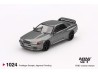 NISSAN SKYLINE GT-R (NISMO BNR32 CRS VERSION) 1992 - šedá - 1:64 - Mini GT - blistr
