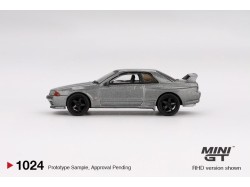 NISSAN SKYLINE GT-R (NISMO BNR32 CRS VERSION) 1992 - šedá - 1:64 - Mini GT - blistr