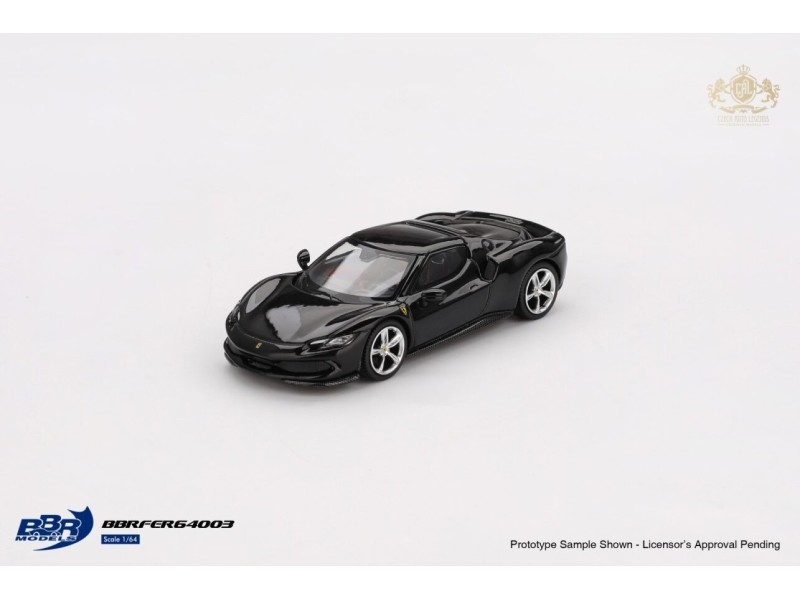 FERRARI 296 GTB NERO DAYTONA 2024 - black -1:64 - BBR