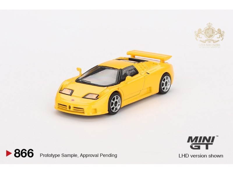 BUGATTI EB110 SUPER SPORT 1995 - žlutá -1:64 - Mini GT
