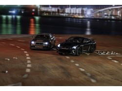 NISSAN GT-R (R34) NISMO CLUBMAN RACE SPEC - šedá met.  - Kyosho - 1:64