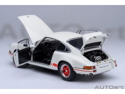 Porsche 911 Carrera 2.7 RS 1:18 (Grand Prix White with Red stripes) - AUTOart