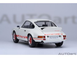 Porsche 911 Carrera 2.7 RS 1:18 (Grand Prix White with Red stripes) - AUTOart