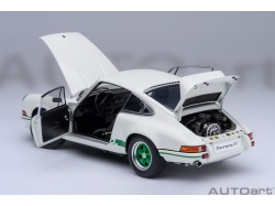 Porsche 911 Carrera 2.7 RS 1:18 (Grand Prix White with Green stripes) - AUTOart