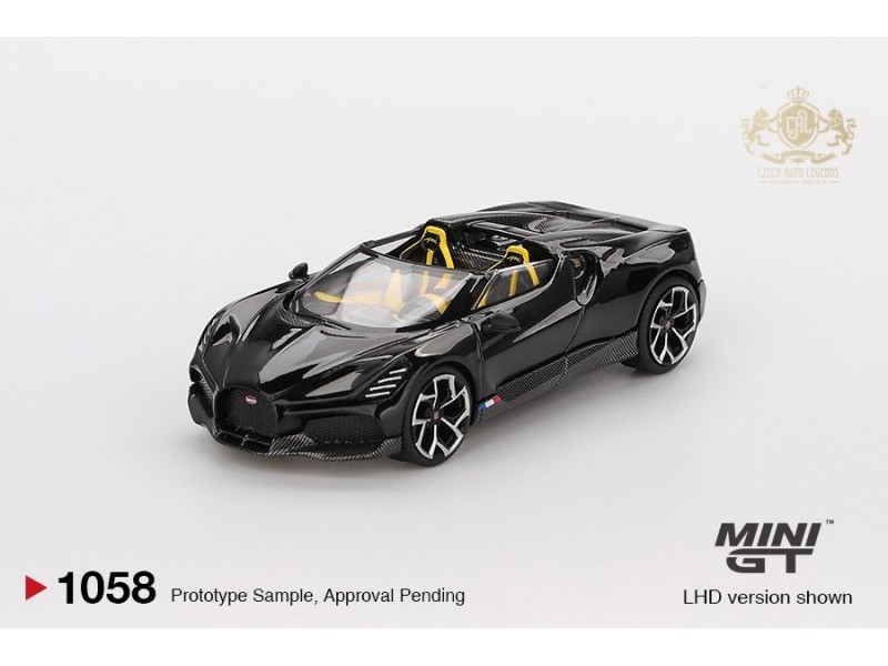 BUGATTI W16 MISTRAL BLACK 2024 - 1:64 - Mini GT