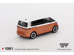 VOLKSWAGEN ID.BUZZ CARAVELLE CANDY WHITE / ENERGETIC ORANGE 2024 blister - 1:64 - Mini GT - blister