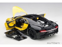 Bugatti Chiron 1:18 (Jaune Molsheim/Nocturne Black) - AUTOart