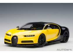 Bugatti Chiron 1:18 (Jaune Molsheim/Nocturne Black) - AUTOart