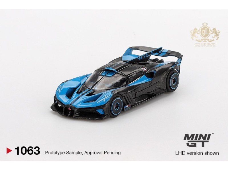 BUGATTI BOLIDE PRESENTATION BLACK AND BLUE 2024 - 1:64 - Mini GT
