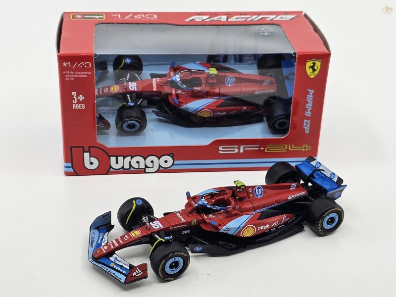 FERRARI - F1 SF-24 TEAM SCUDERIA FERRARI N 55 5th MIAMI GP 2024 - 1:43 - Bburago - Sainz USA