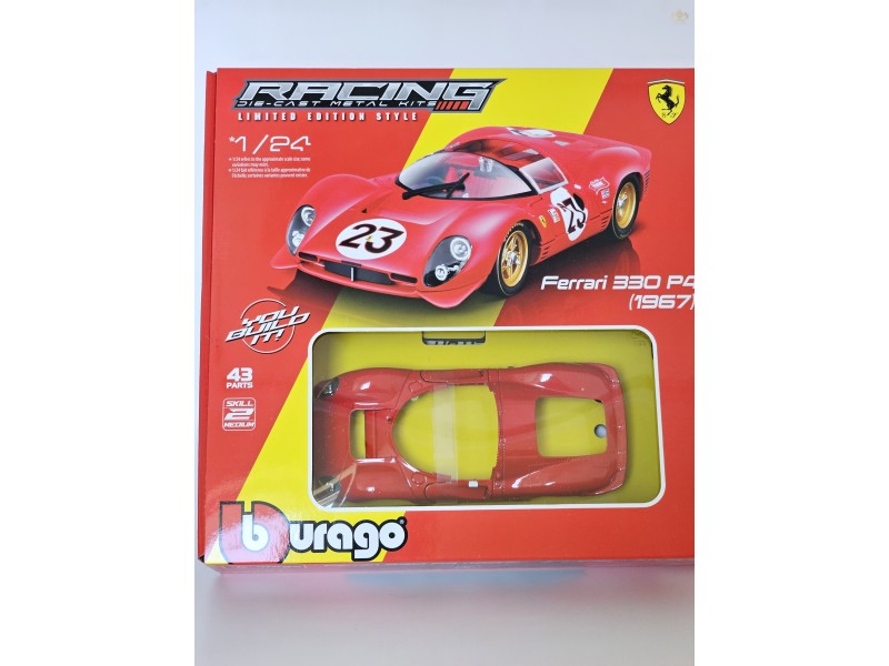 FERRARI - 330 P3 4.0L V12 SPIDER TEAM FERRARI SPA SEFAC N 23 WINNER 24h DAYTONA 1967 1:24 Bburago