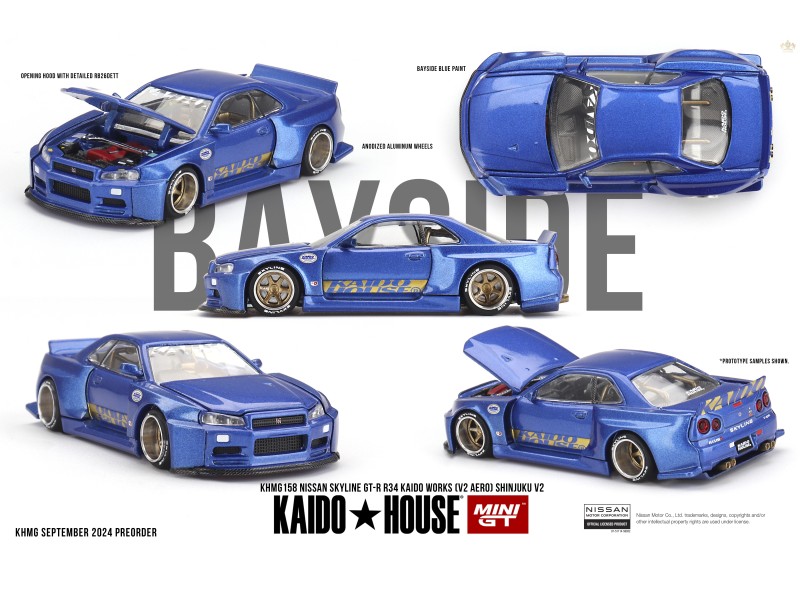 NISSAN SKYLINE GT-R (R34) KAIDO WORKS (V2 AERO) SHINJUKU V2 1999 - 1:64 - Kaido House