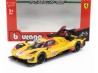 FERRARI - 499P 3.0L TURBO V6 TEAM AF CORSE N 83 24h LE MANS 2024 1:43 - R. KUBICA - R. SHWARTZMAN - Y. YE- Žlutá - Bburago