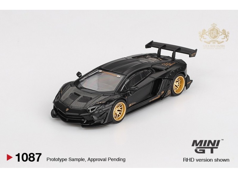 LAMBORGHINI AVENTADOR LB-WORKS LIMITED EDITION MATTE BLACK 2025 - 1:64 - Mini GT - blister