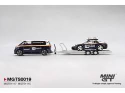 PORSCHE 911 DAKAR nr.718+ VOLKSWAGEN ID. BUZZ PORSCHE CENTRUM GELDERLAND 2025 - 1:64 - Mini GT
