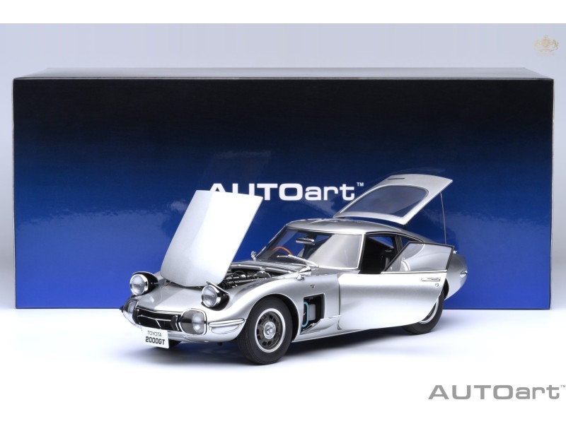 Toyota 2000GT 1967 1:18 stříbrná – AUTOart
