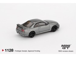 NISSAN GTR (R33) NISMO BCNR33 CRS DARK METAL GRAY 1993 - 1:64 - Mini GT -blistr