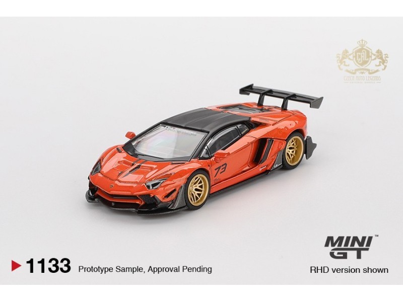 LAMBORGHINI AVENTADOR LB-WORKS LIMITED EDITION ORANGE MDX 2025 - 1:64 - Mini GT