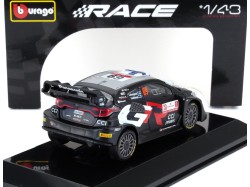 TOYOTA YARIS GR RALLY1 HYBRID TEAM TOYOTA GAZOO RACING WRT N 69 RALLY 2024 K. ROVANPERA - J. HALTTUNEN - BLACK 1:43 - Bburago