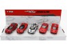 FERRARI - SET 5X 488 GTB - ENZO - 488 PISTA - F-12 BERLINETTA - LAFERRARI - červená stříbrná 1:64- Bburago