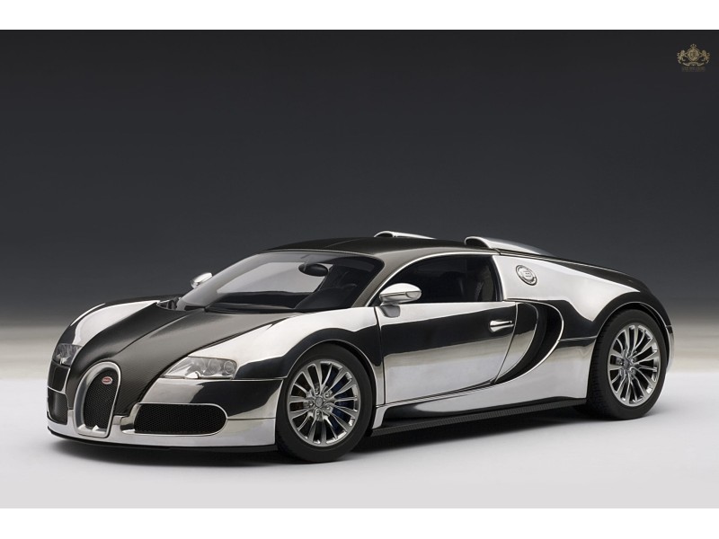 Bugatti Veyron Pur Sang 1:18 (Polished Aluminium/Carbon) - AUTOart