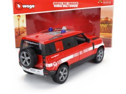 LAND ROVER - NEW DEFENDER 110 VIGILI DEL FUOCO 2022 - červená bílá 1:24 - Bburago