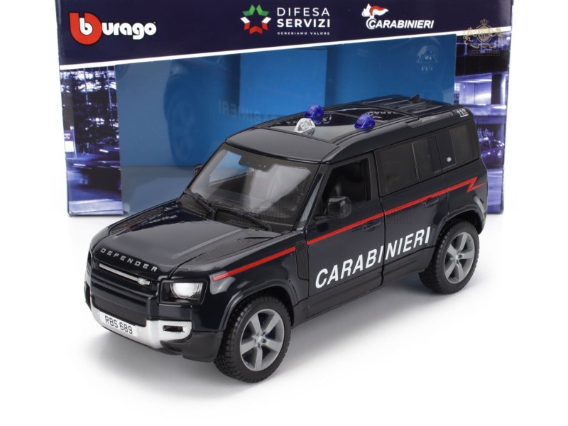 LAND ROVER - NEW DEFENDER 110 CARABINIERI 2022 - modrá 1:24 - Bburago