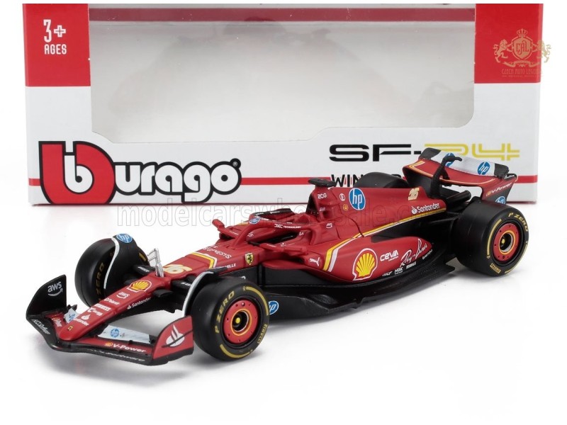 FERRARI - F1 SF-24 TEAM SCUDERIA FERRARI N 16 WINNER MONACO GP 2024 CHARLES LECLERC - červená černá 1:43 - Bburago