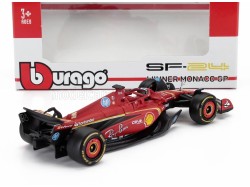 FERRARI - F1 SF-24 TEAM SCUDERIA FERRARI N 16 WINNER MONACO GP 2024 CHARLES LECLERC - červená černá 1:43 - Bburago
