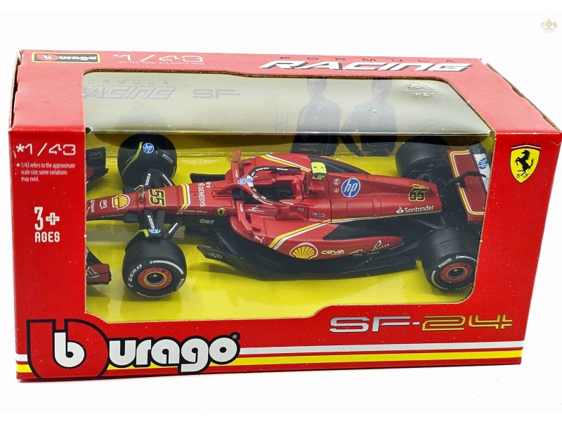 FERRARI - F1 SF-24 TEAM SCUDERIA FERRARI N 55 4th  MONZA GP 2024 1:43 - Bburago - Sainz Italy