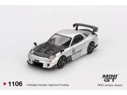 MAZDA RX7 (FD3S) RE-AMAMIYA SILVER METALLIC 2004 -1:64 - Mini GT - blistr