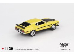 FORD MUSTANG MACH 1 GRABBER YELLOW 1971 -1:64 - Mini GT