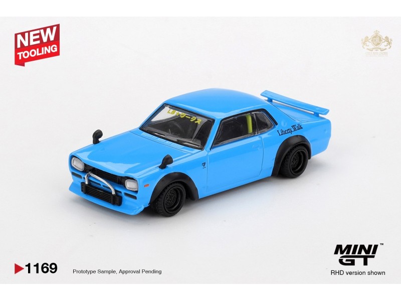 NISSAN HAKOSUKA BABY BLUE NISSAN LB★WORKS HAKOSUKA 2015  -1:64 - Mini GT - blistr