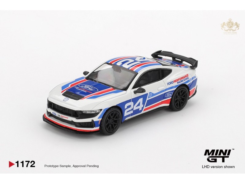 FORD MUSTANG DARK HORSE nr.24 FORD PERFORMANCE RACING SCHOOL 2025  -1:64 - Mini GT - blister