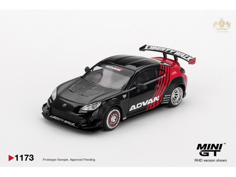 TOYOTA GR86 LB NATION ADVAN BLACK 2025  -1:64 - Mini GT - blistr