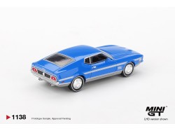 FORD MUSTANG MACH 1 GRABBER BLUE 1971  -1:64 - Mini GT - blistr