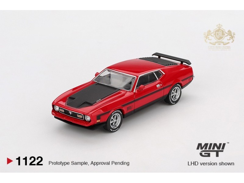 FORD MUSTANG MACH 1 RACE RED 1971 -1:64 - Mini GT - blister