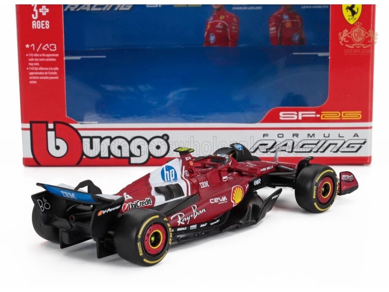 FERRARI - F1 SF-25 TEAM SCUDERIA FERRARI HP N 44 SEASON 2025 LEWIS HAMILTON - červená 1:43 - Bburago