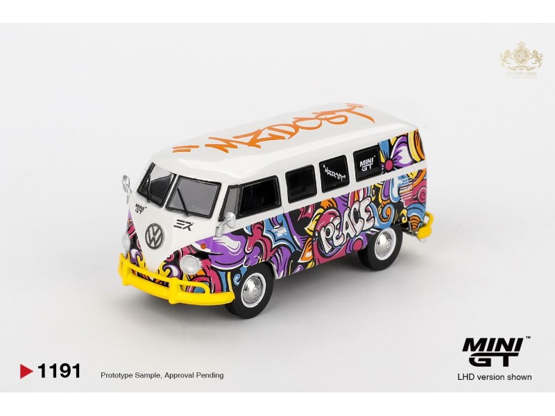 VOLKSWAGEN T1 MICRO BUS MIZU DESIGN 1967 -1:64 - Mini GT- blistr