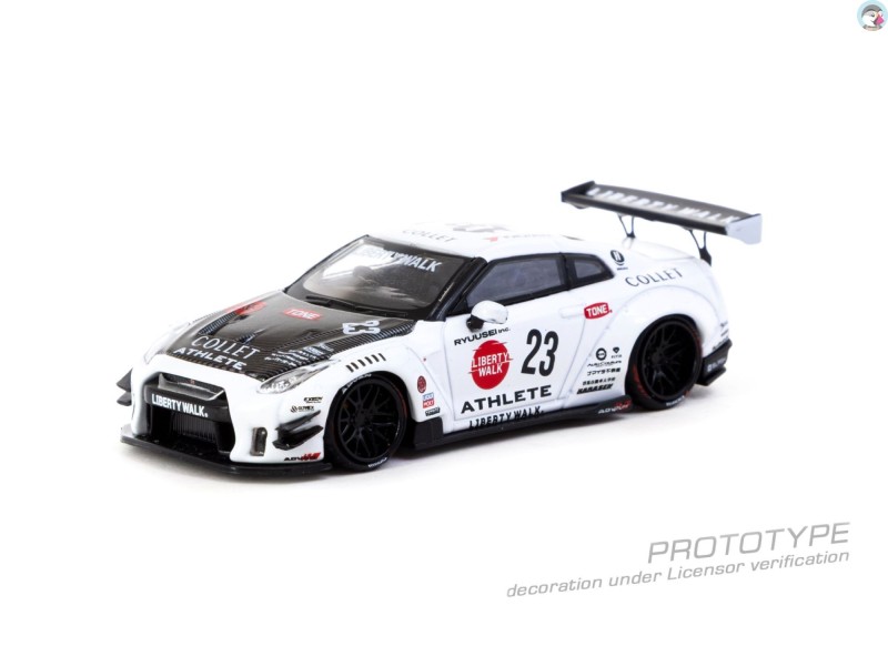 NISSAN GT-R (R35) LB WORKS TYPE 2 WHITE ATHLETE X COLLET IN A LB LIMITED TIN CAN 2025  1993  - 1:64 - TARMAC works