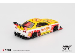 NISSAN GTR (R34) LB-SUPER SILHOUETTE SKYLINE SUPPAIMAN OKINAWA 2025 - Mini GT - blister