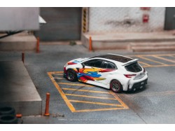 TOYOTA COROLLA GR WIDEBODY WHITE 2025 + trading cards  - 1:64 - TARMAC works