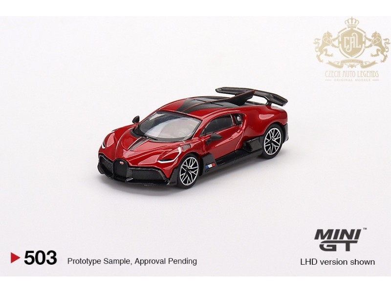 Bugatti DIVO - red met. - 1:64 - Mini GT - blistr