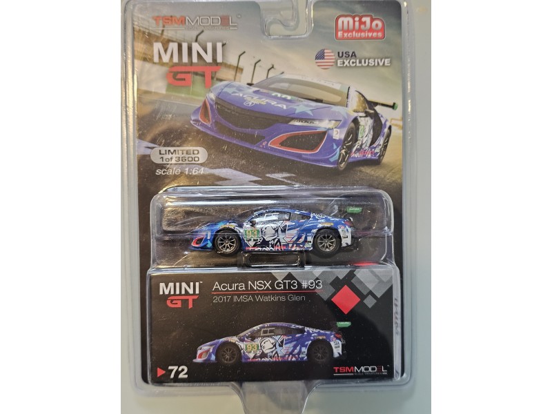 Acura NSX GT3 nr.93 IMSA Watkins Glen 2017 - 1:64 - Mini GT - blistr